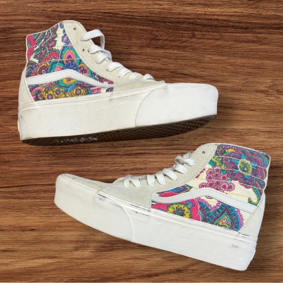 Vans SK8-Hi Tapered Stackform paisley sneakers in multi Women’s 9 men’s 7.5 - Picture 1 of 13